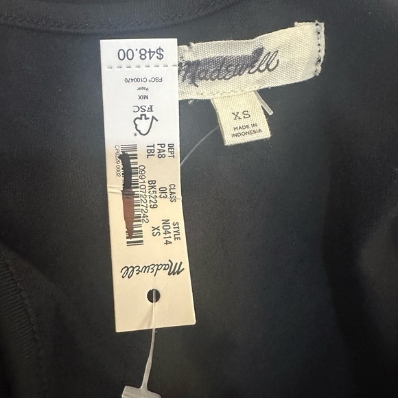 Madewell Black Tank Thong Bodysuit XS NWT - Picture 7 of 9